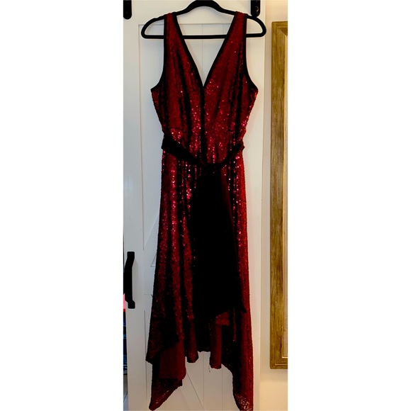 Lane Bryant Isabel Toledo Formal Burgundy Sequin Dress  (BUNDLE & SAVE 15% OFF) - Picture 4 of 5